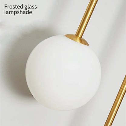Gold Glass Ball LED Wall Sconce — Modern Bedroom & Living Room Light
