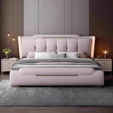 French King Upholstered Bed — Double Lounge Bedroom Frame Jonine’s Corner