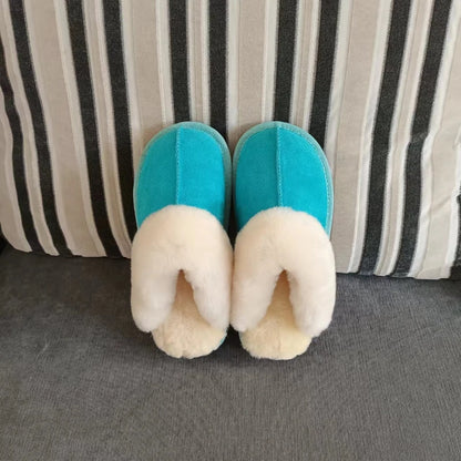 Cloud Underfoot — Natural Sheepskin & Fur Anti-Slip Home Slippers