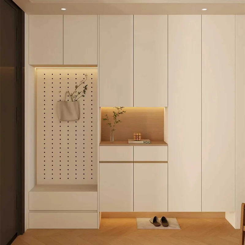 Custom Solid Wood Entryway Shoe Cabinet