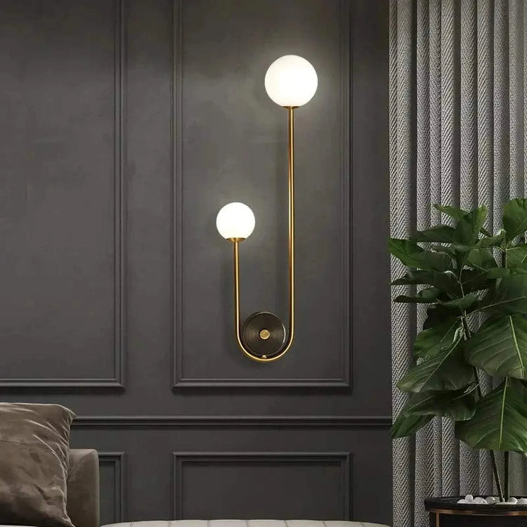 Gold Glass Ball Wall Sconce – Jonine’s Corner Modern LED Light