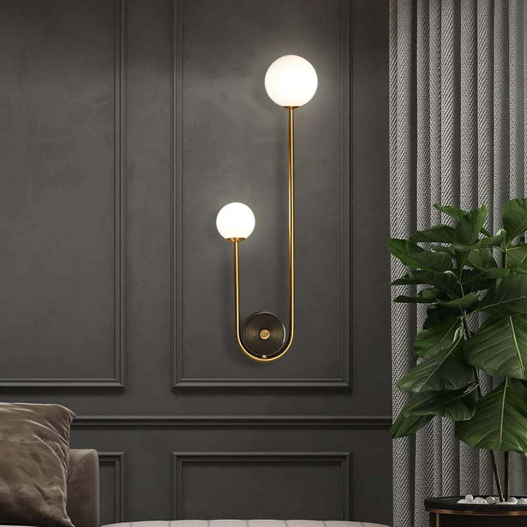 The Warm Detail — Gold Glass Ball Wall Sconce
