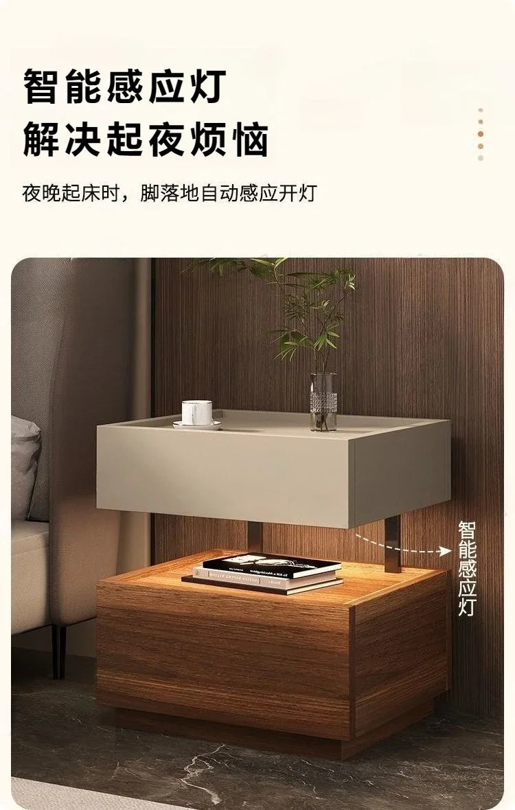 European Nightstand — Modern Bedside Table with Storage