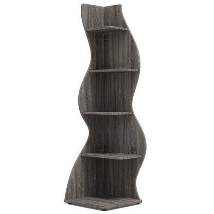 The Corner That Finally Does Something — Tribesigns 5-Tier Wall Corner Bookshelf & Plant Stand
