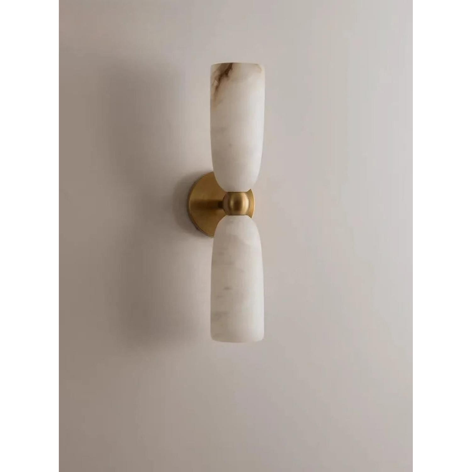 Alabaster Long Wall Sconce — Luxury Marble Wall Lamp for Bedroom &amp; Living Room