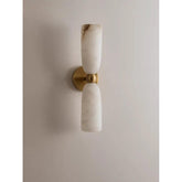 Alabaster Long Wall Sconce — Luxury Marble Wall Lamp for Bedroom & Living Room