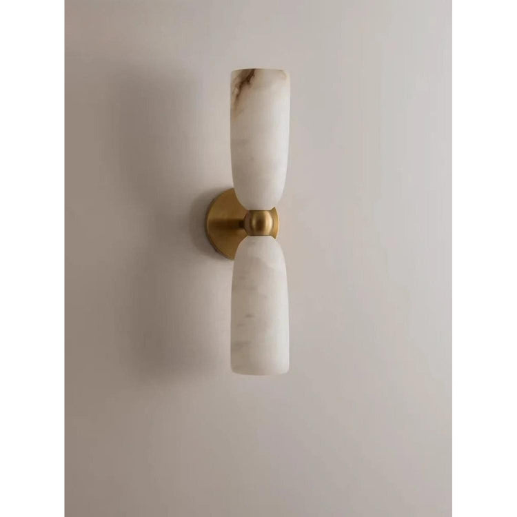 Alabaster Long Wall Sconce — Luxury Marble Wall Lamp for Bedroom & Living Room