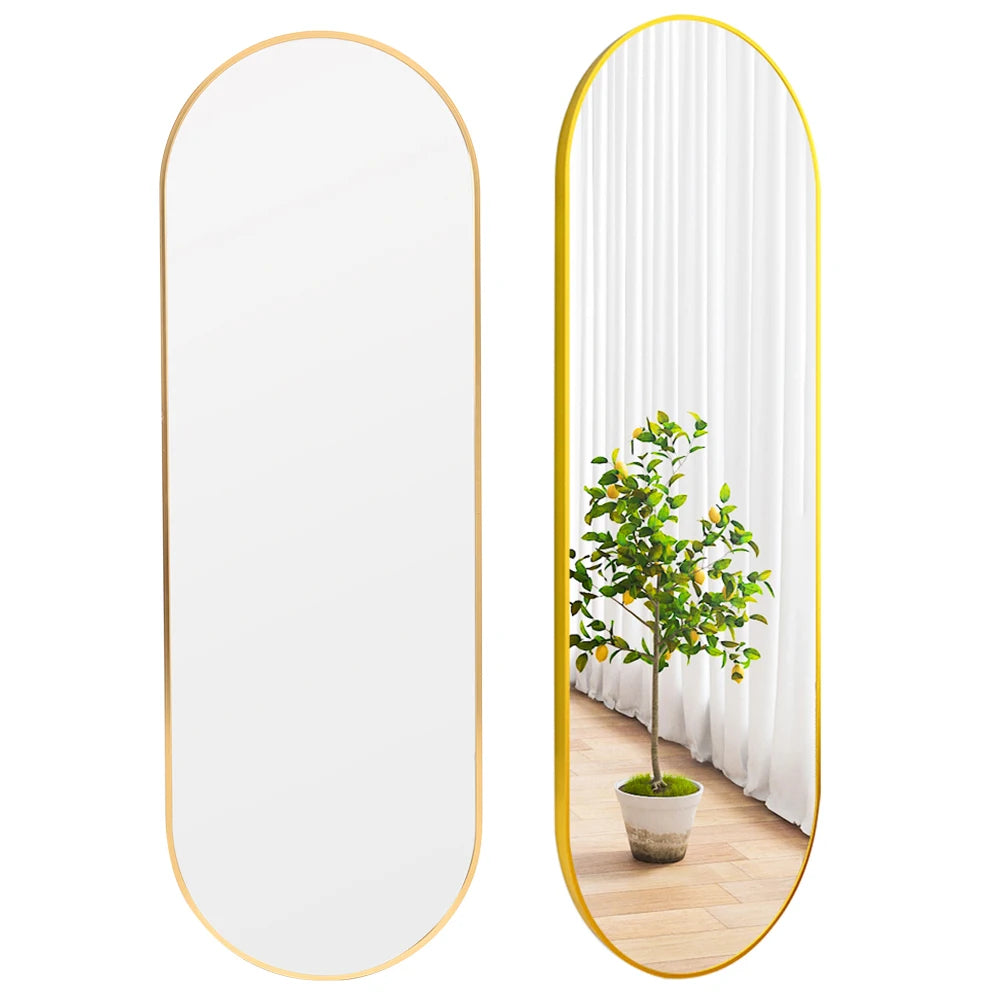 The Mirror That Opens the Room — Oversized Oval Full-Length Mirror