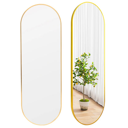 The Mirror That Opens the Room — Oversized Oval Full-Length Mirror