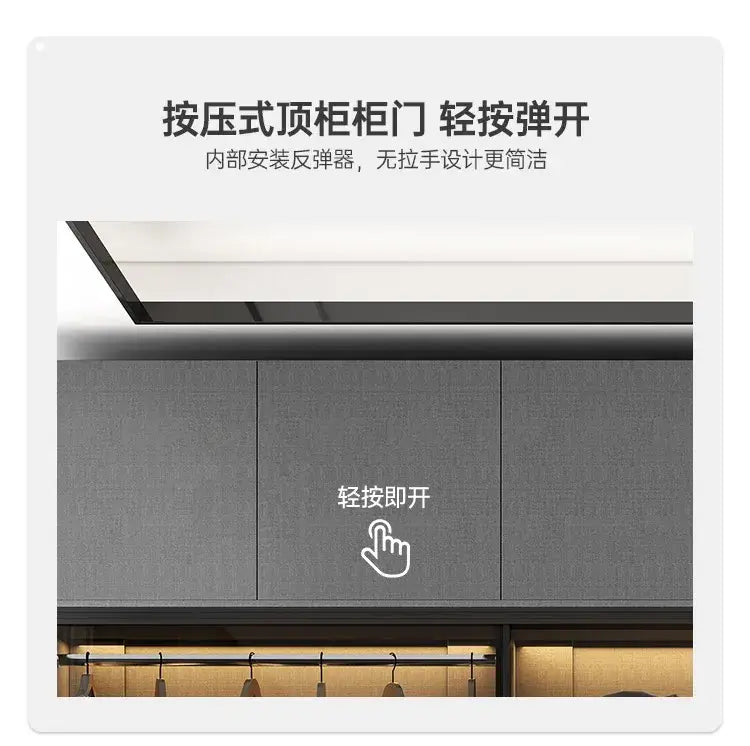 Bedroom Glass Sliding Door Wardrobe Clothes Storage Cabinet Closet Double Wardrobe Cabinets Wardrobes Furniture Modern Simple Jonine&