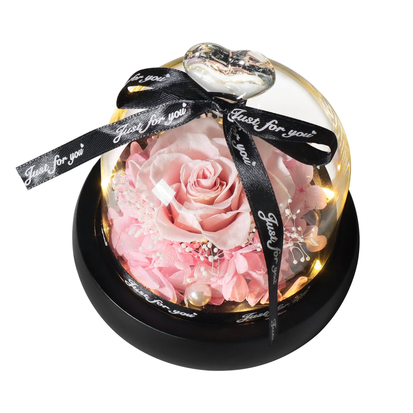 Preserved Rose in LED Glass Dome — Forever Flower Gift
