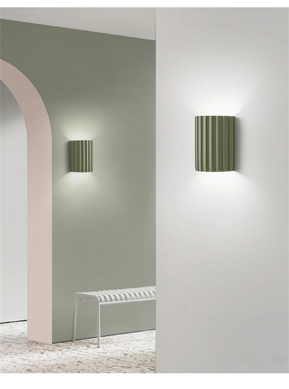 Nordic Macaroon Resin LED Wall Lamp — Sculptural Bedside Glow