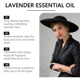 Lavender Perfume Roller Lasting Natural Fragrance Floral Scent Alleviate Anxiety Soothing Mood Calming Pure Plant Essential Oil