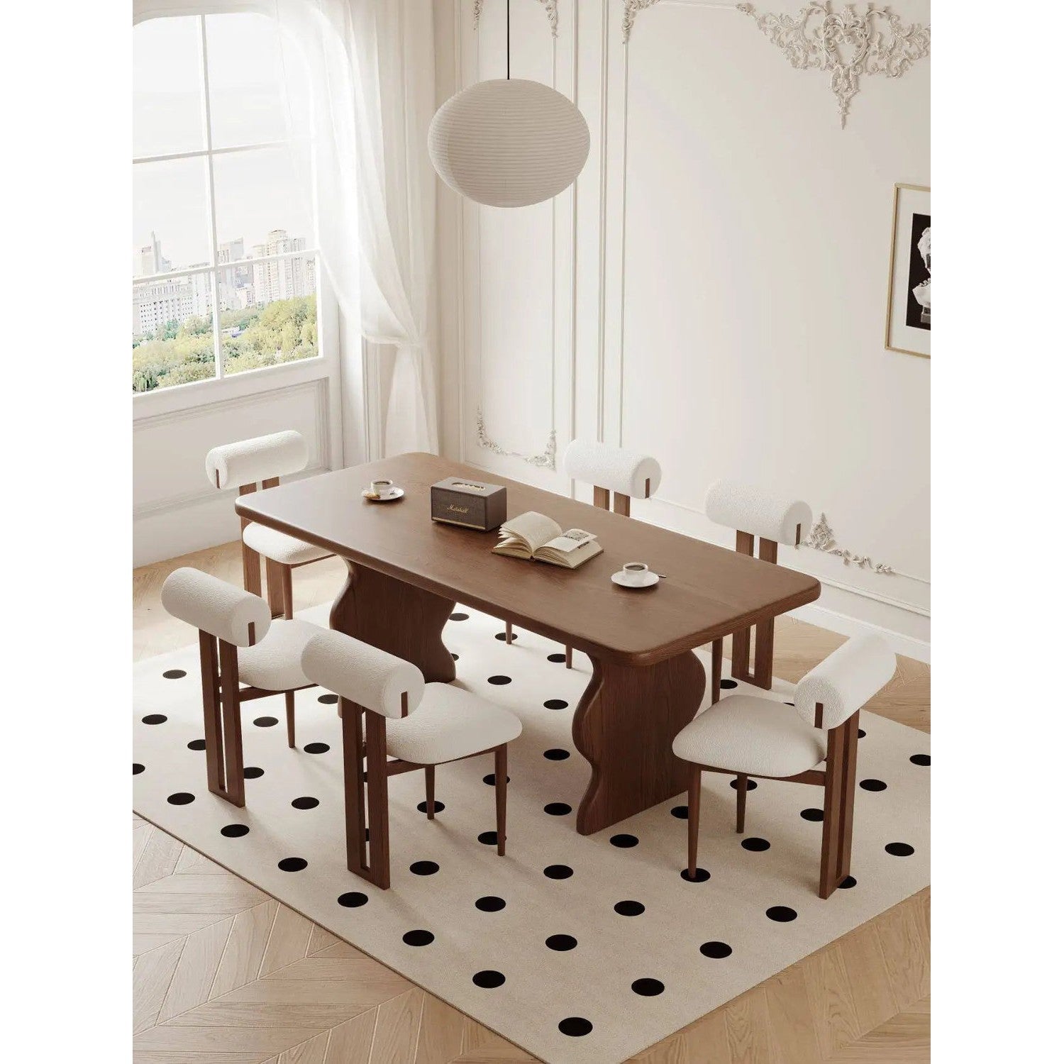 Solid Wood &amp; Pine Dining Table