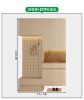 Cream wood style entry shoe cabinet modern entrance cabinet wardrobe floor-standing solid wood storage cabinet Jonine’s Corner