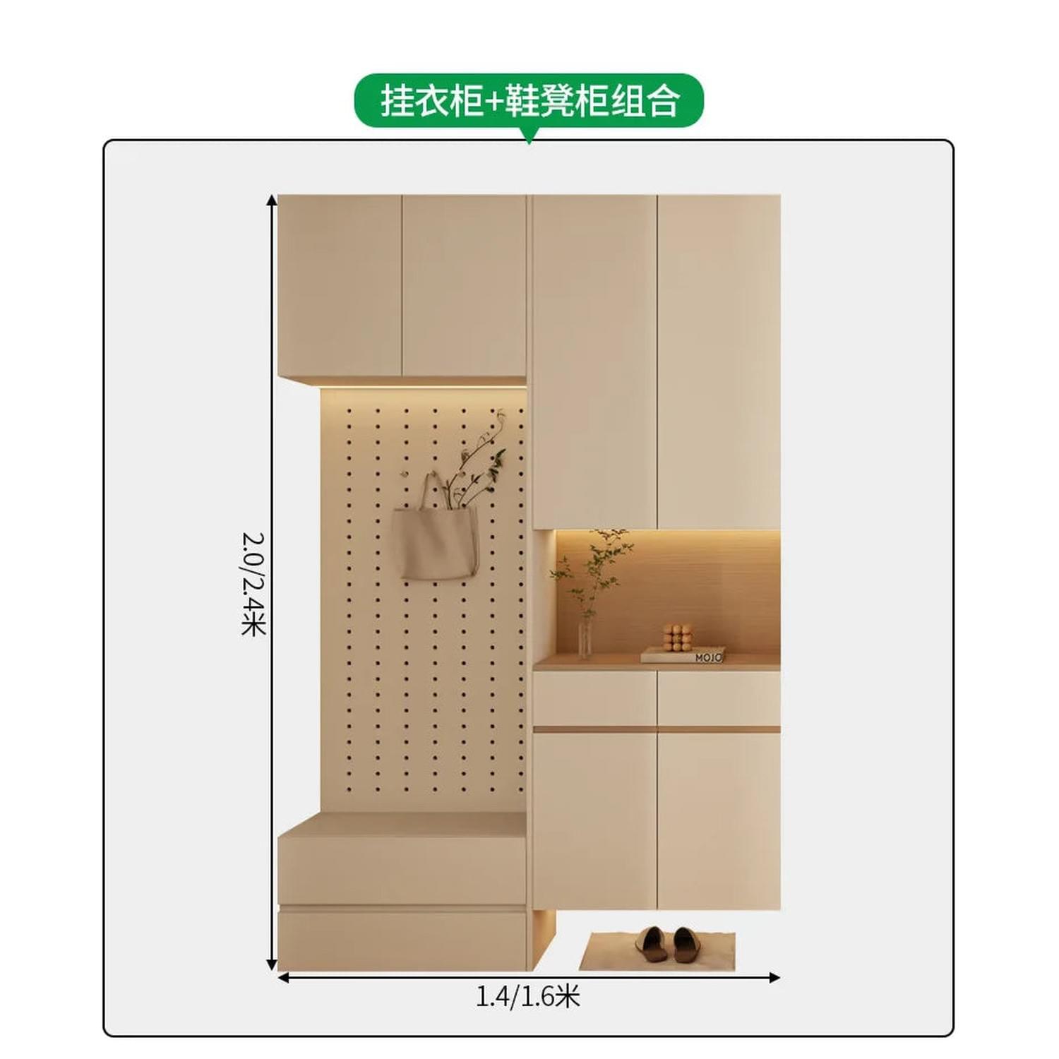 Custom Solid Wood Entryway Shoe Cabinet