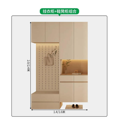 Custom Solid Wood Entryway Shoe Cabinet
