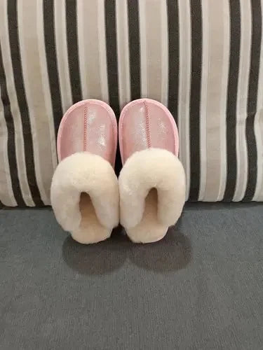 Cloud Underfoot — Natural Sheepskin & Fur Anti-Slip Home Slippers