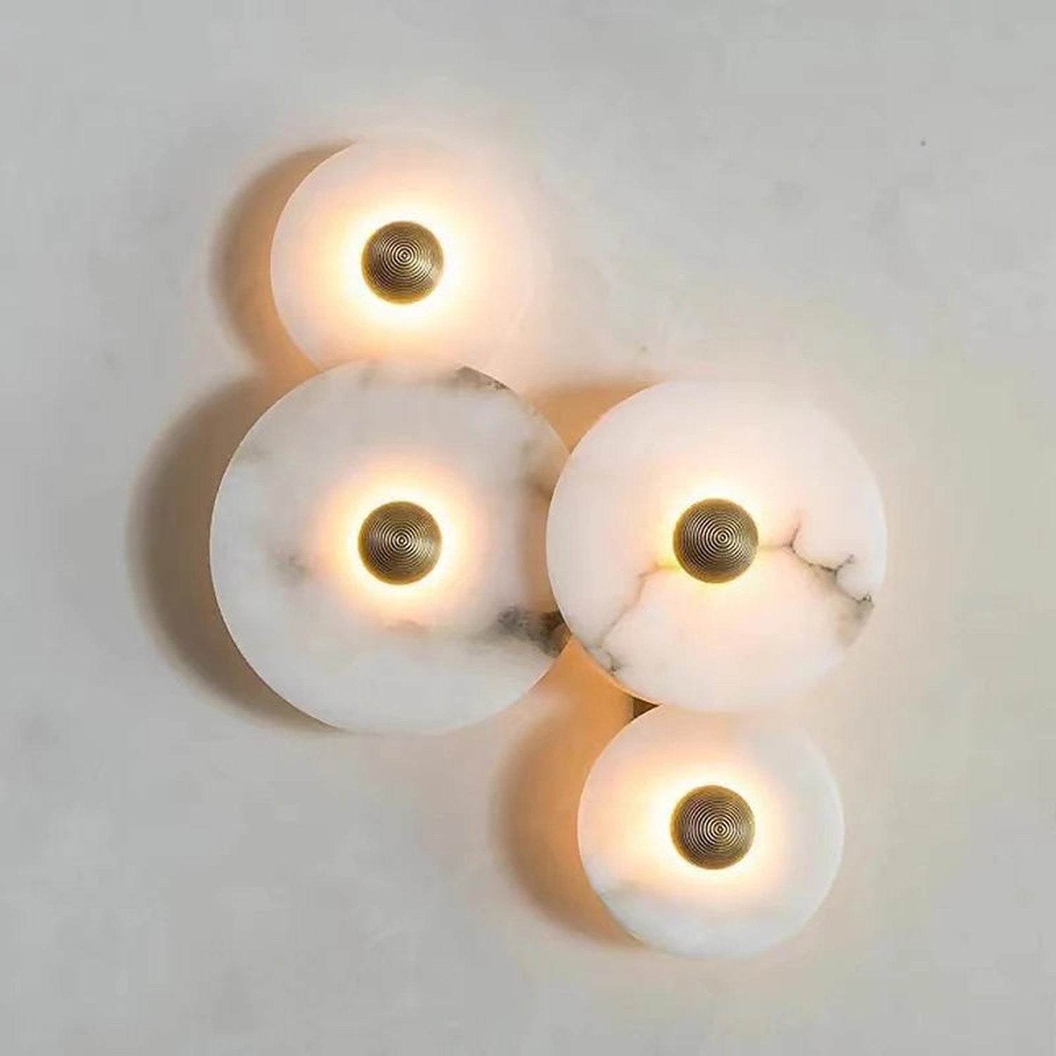 Marble Wall Sconce — Luxury Stone Wall Lamp for Living Room, Bedroom &amp; Bathroom