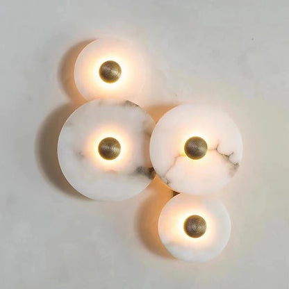 Marble Wall Sconce — Luxury Stone Wall Lamp for Living Room, Bedroom &amp; Bathroom
