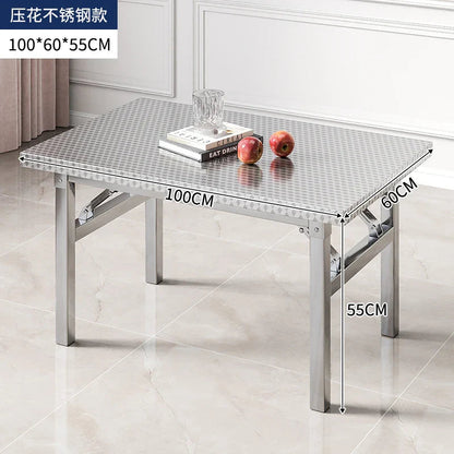 Buffet Serving Counter Home Dining TableStainless Steel Multifunctional Foldable Table Portable Outdoor Camping Desk Commercial Jonine’s Corner