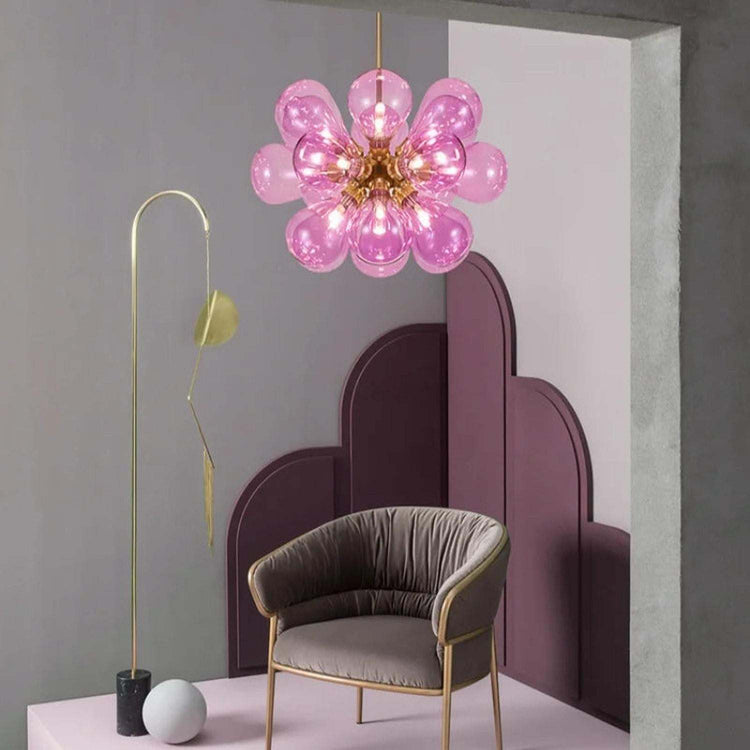 Suspended in Light — Designer Glass Bubble Chandelier for Bedroom & Living Room