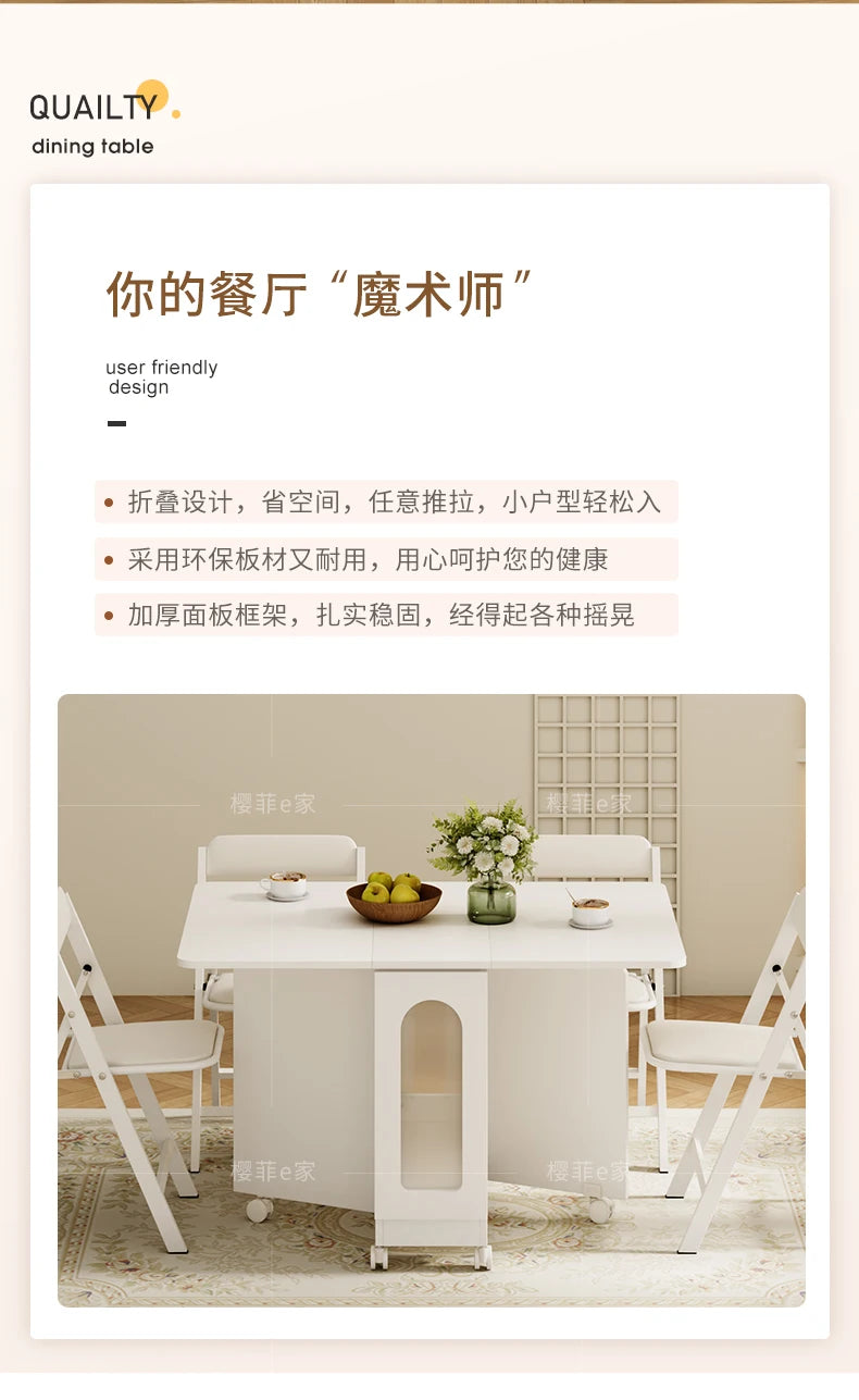 Nordic Minimalist Foldable Dining Table