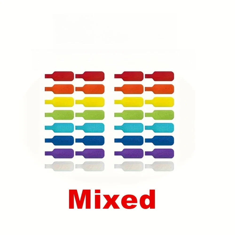 Cable Organizer Straps 10/30/50pcs Reusable Waterproof Color-Coded Labels, Charger Data Cords Management Ties Cable Ties