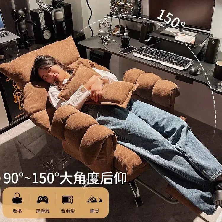 Comfortable Long-term Sofa Chair, Gaming Chair, Bedroom Desk Chair, Home Study Office Stool, Soft and Comfortable Jonine&