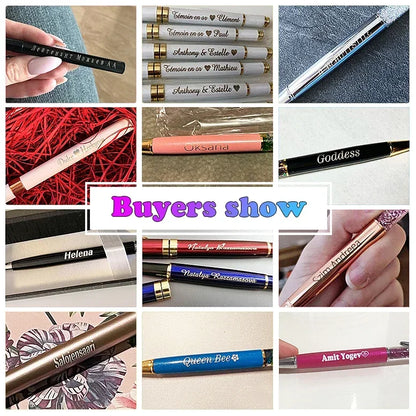 20-200Pcs Gradient Metal Ballpoint Pens with Stylus Tip Free Custom Logo Ballpens for Corporate Gifts & Wedding Favors