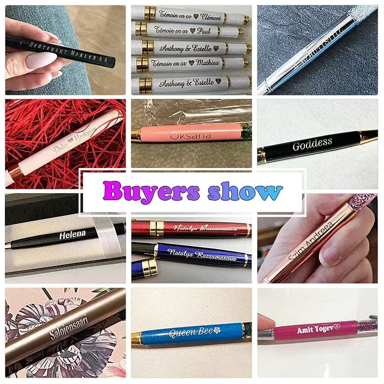 Gradient Metal Ballpoint Pens with Custom Logo Engraving — Bulk Sets of 20–200 Jonine’s Corner