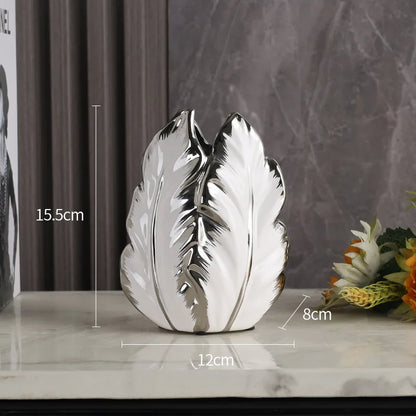 High-Glaze Ceramic Sculpture Vase — Modern Tabletop Decor