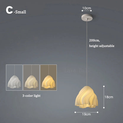 3D Floral Resin Pendant Light — Nordic Chandelier