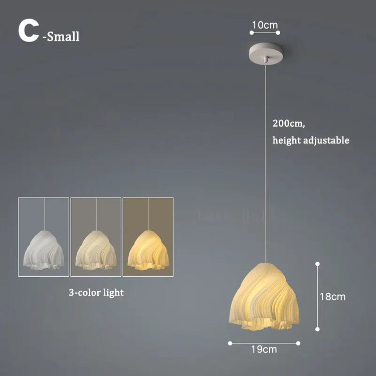 3D Flower Pendant Light — Nordic Resin Chandelier – Modern Decor
