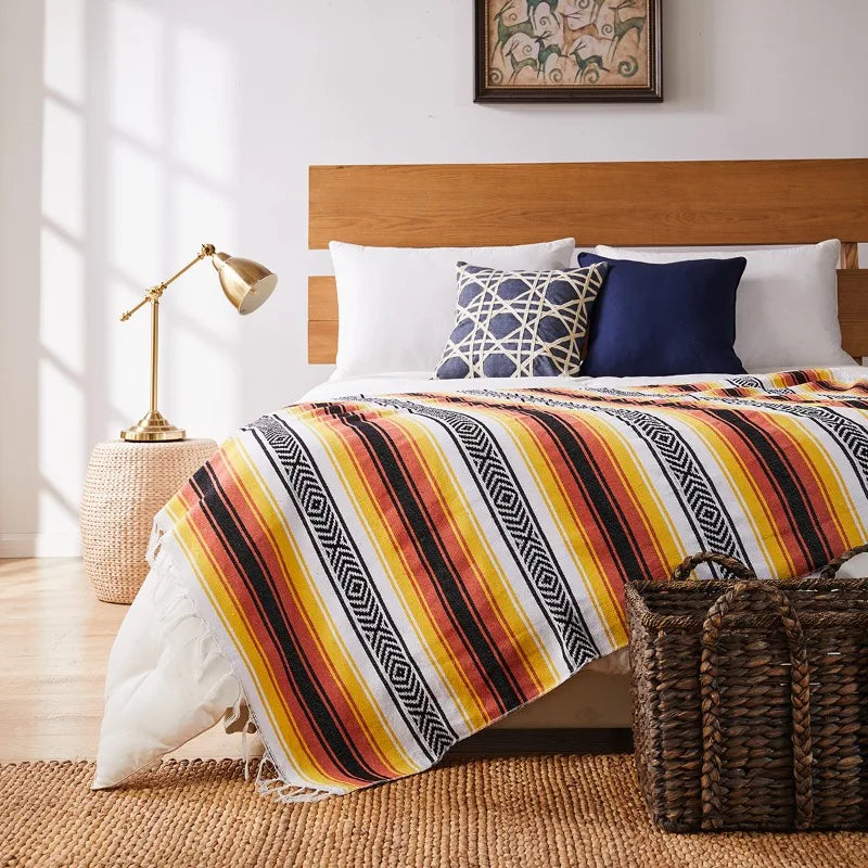 1PC Mexican Blanket Beach Hand Woven Sofa Bed Flag Table Flag Home Picnic Mat Home Textile Household Goods Travel Camping