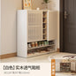 Vintage Luxury Wood Shoe Rack — Space-Saving Entryway Storage