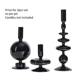 Colored Glass Candle Holder Set of 3 — Romantic Modern Home Décor