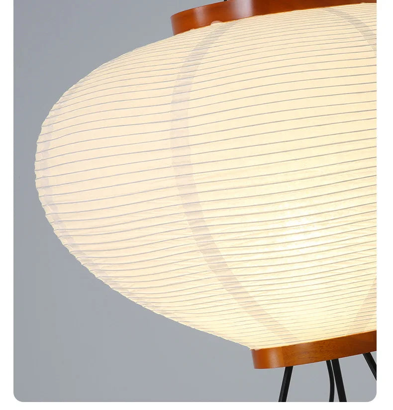 Wabi-Sabi Rice Paper Floor Lamp – Noguchi Style