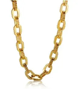 Gold Heart Toggle Necklace — Beaded Chain Gift for Her