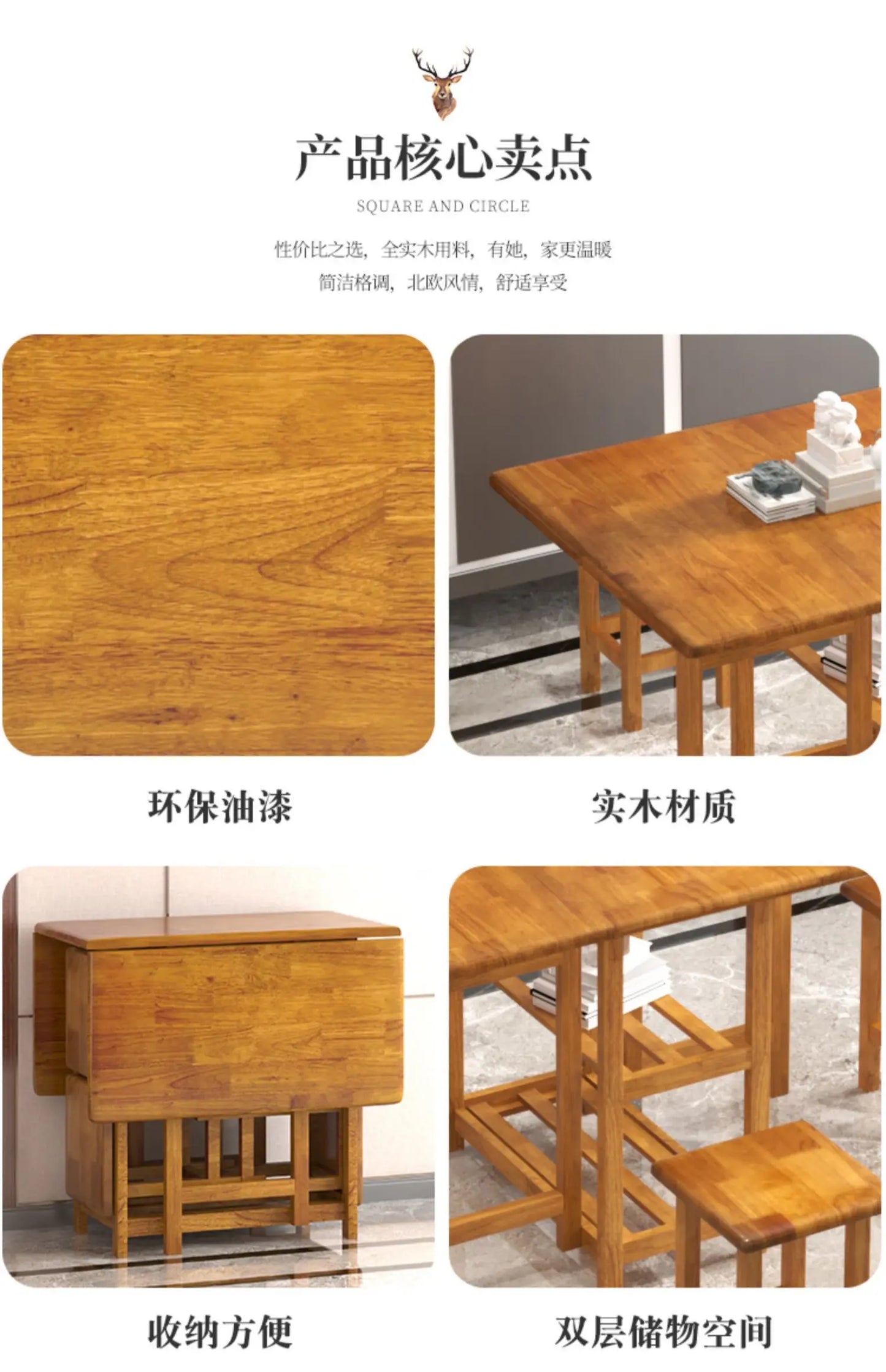 Power at the Table — Dark Luxury Mid-Century Dining Table