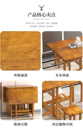Dark Luxury Mid-Century Dining Table – Extendable Wood Frame
