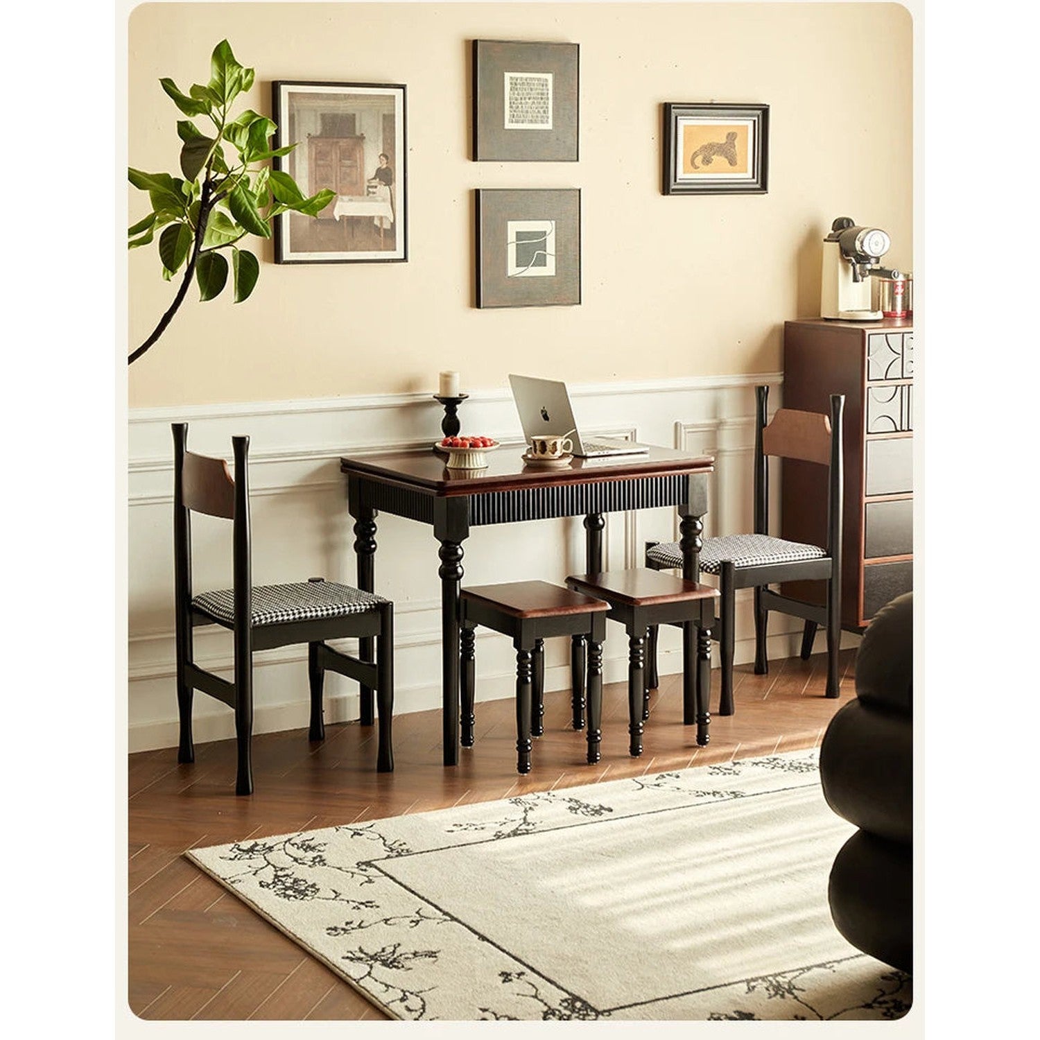 Mid-Century Foldable Dining Table