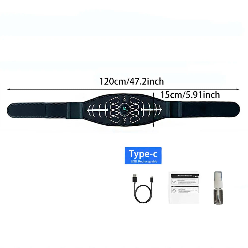 Tone While You Rest — EMS Abdominal Toning Belt with 10 Modes &amp; 30 Intensity Levels