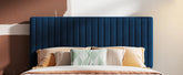 Velvet Platform Bed Frame – Adjustable Headboard & Storage