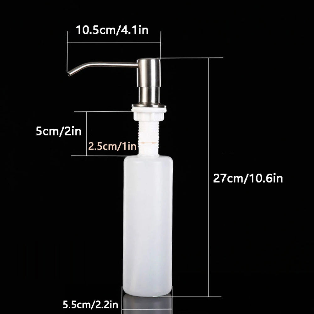 Clean Lines, Clean Hands — Stainless Steel Soap & Shampoo Dispenser (300ml)
