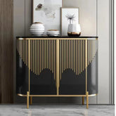 French Gold Luxury Living Room Display Cabinet Jonine&
