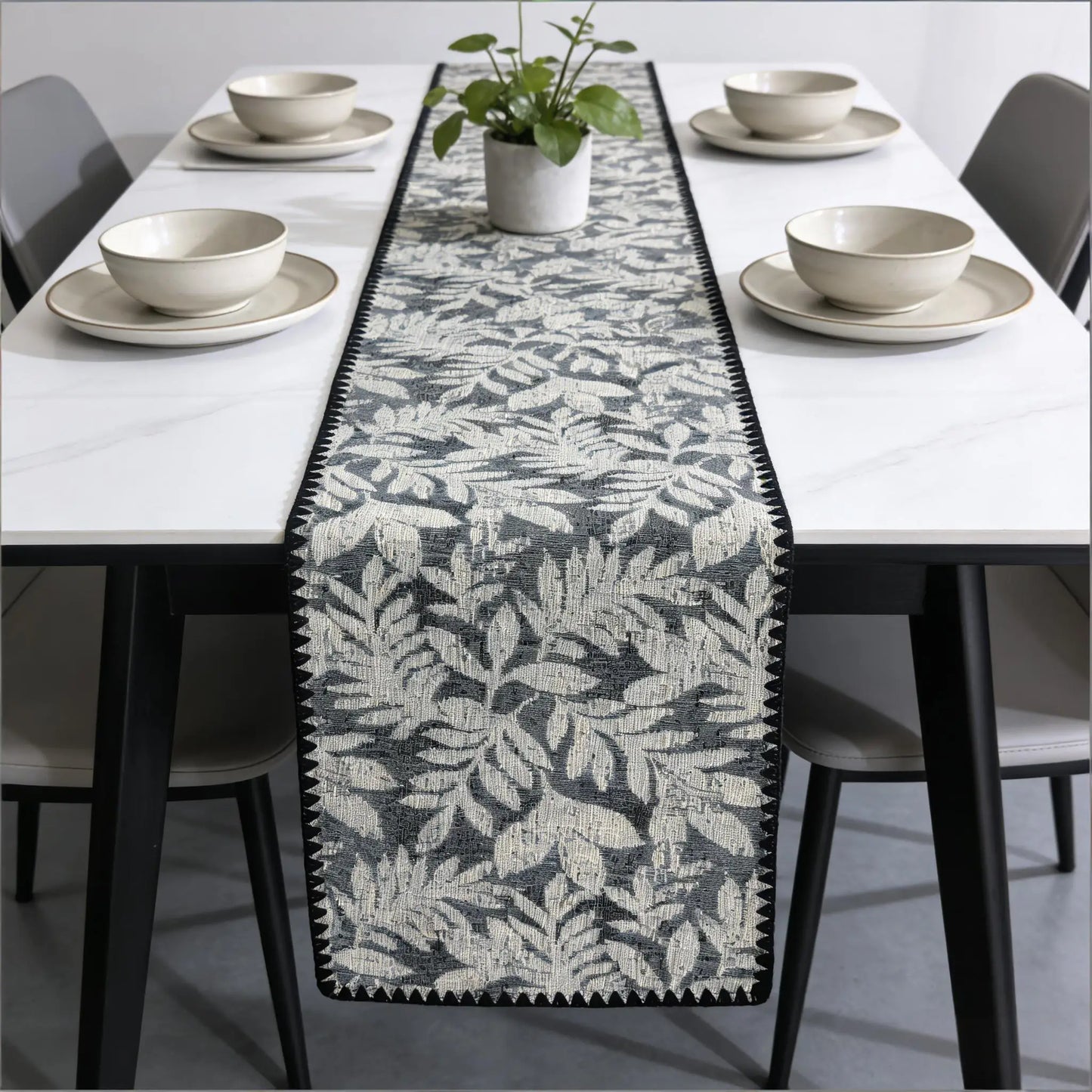 Nordic Cotton Linen Table Runner — Multiple Sizes & Patterns