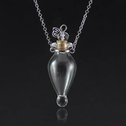 Fashion Glass Perfume Essential Oil Bottle Pendants DIY Women&