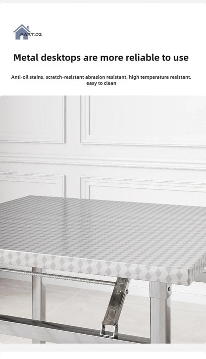 Foldable Stainless Steel Buffet & Serving Table