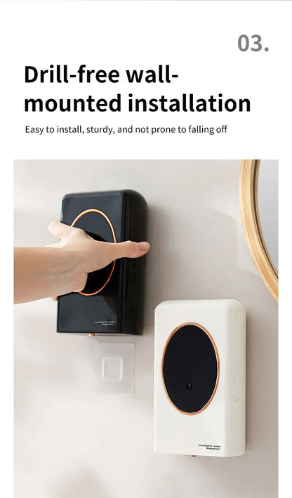 Automatic Soap Dispenser 480ml Smart Sensing Touchless Foam Soap Dispenser USB Recharging Wall Mounted for Bathroom and Kitchen